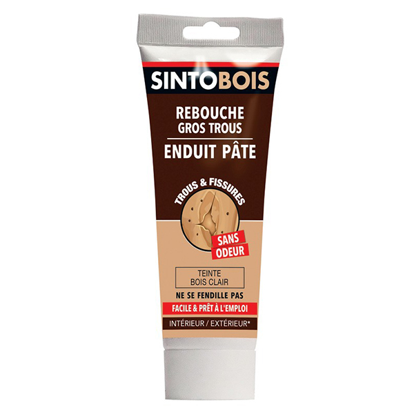 Rebouche bois gros trous, bois claire